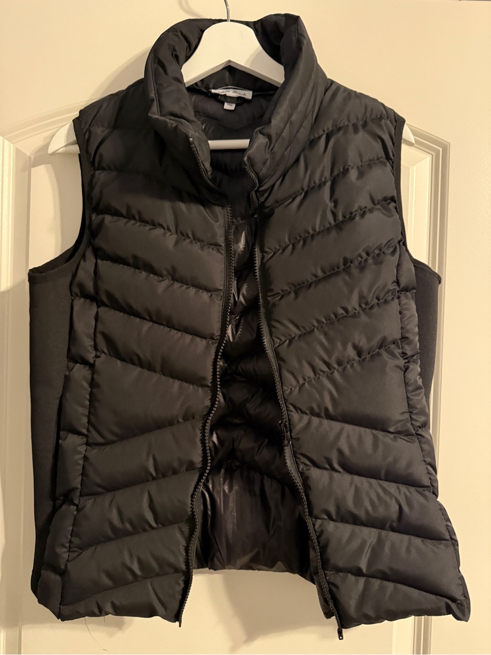 White Birch Black Puffer Vest